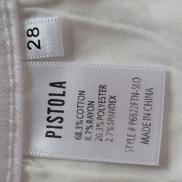 Pistola Skinny Ankle Jeans Mid Rise Bright White Size 28 - Picture 12 of 13